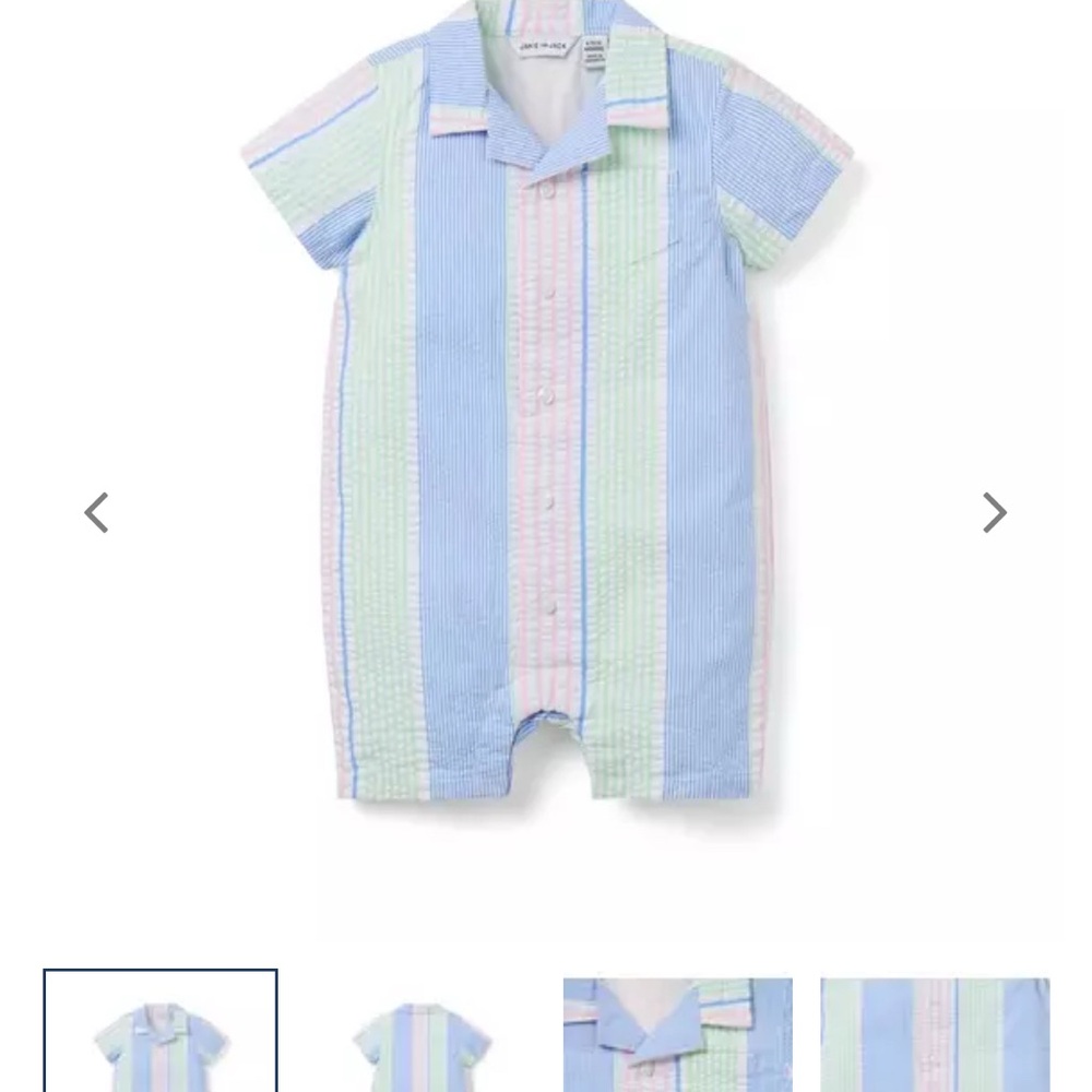 Janie and Jack Pastel Striped One Piece